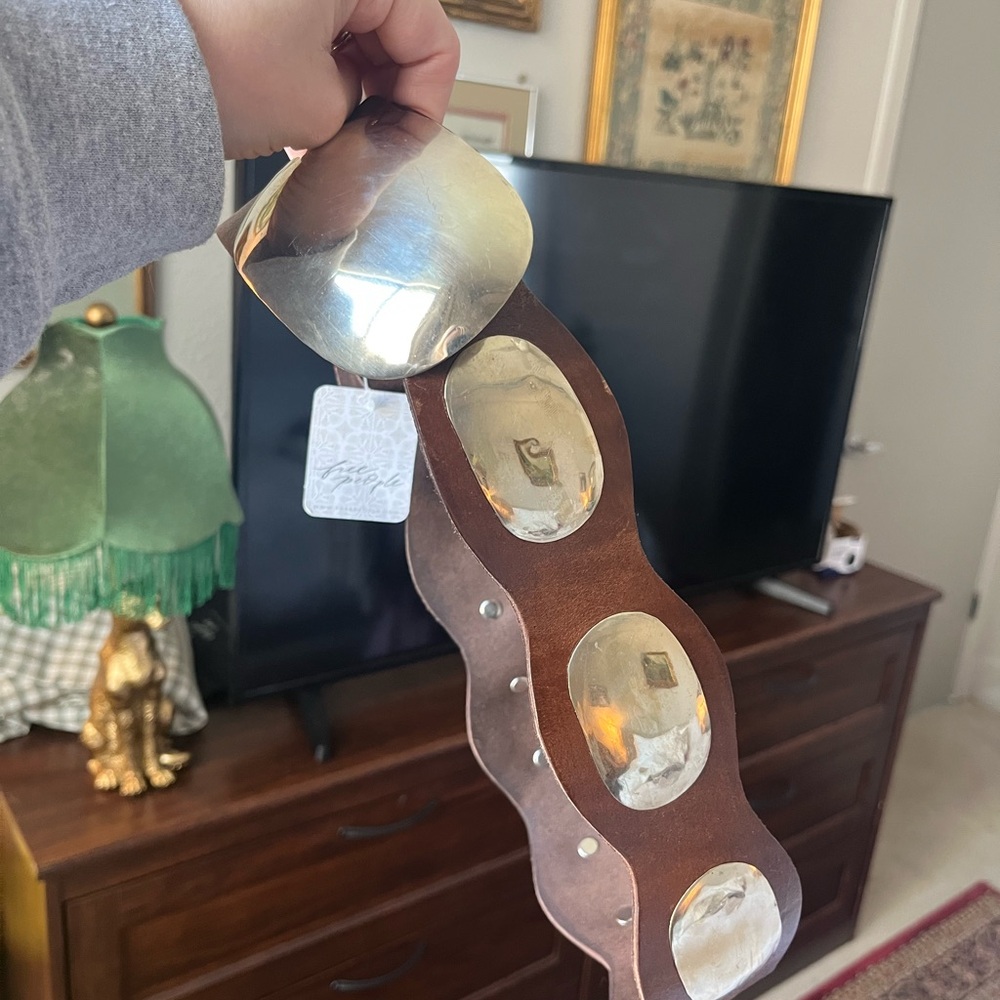 Free People gold and Brown Belt